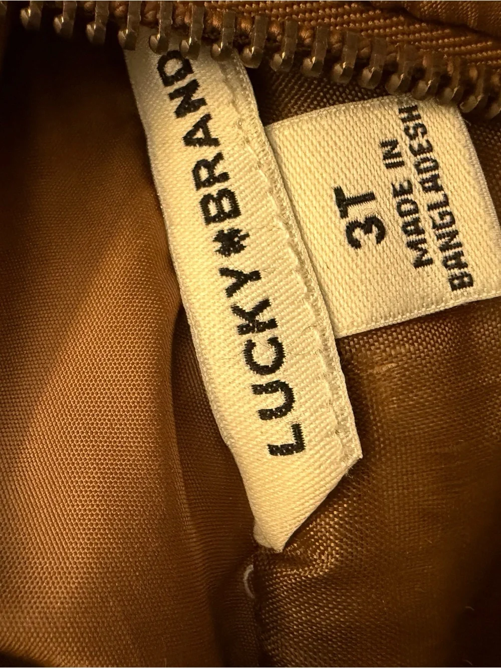 NWT Lucky Brand Kids Tan Quilted Puffer Vest